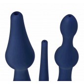 Набор из 3 универсальных насадок для анального душа Universal 3 Piece Silicone Enema Attachment Set - XR Brands - купить с доставкой в Кисловодске