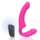 Розовый безремневой страпон Straples Strap-On Dildo - Erokay - купить с доставкой в Кисловодске