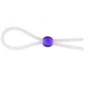 Прозрачное лассо с фиолетовой бусиной SILICONE COCK RING WITH BEAD LAVENDER - NMC - в Кисловодске купить с доставкой