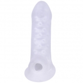 Тонкая насадка-удлинитель с подхватом мошонки Jacked Up - Doc Johnson - в Кисловодске купить с доставкой