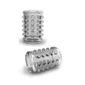 Прозрачная насадка на пенис с шишечками STAY HARD COCK SLEEVE 02 CLEAR - Blush Novelties - в Кисловодске купить с доставкой