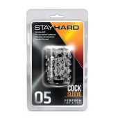 Прозрачная насадка с капельками STAY HARD COCK SLEEVE 05 CLEAR - Blush Novelties - в Кисловодске купить с доставкой