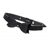 Черный кожаный чокер с бабочкой - Pecado - купить с доставкой в Кисловодске