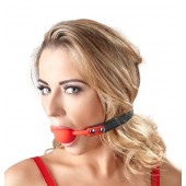 Силиконовый кляп-шар на чёрных ремешках Red Gag silicone - Orion - купить с доставкой в Кисловодске