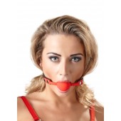 Силиконовый кляп-шар на чёрных ремешках Red Gag silicone - Orion - купить с доставкой в Кисловодске