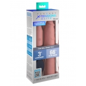 Телесная вибронасадка на член 3  Vibrating Mega X-tension with Remote - 22,9 см. - Pipedream - в Кисловодске купить с доставкой