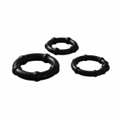 Набор из 3 черных эрекционных колец Babooom Ring Set - Adrien Lastic - в Кисловодске купить с доставкой