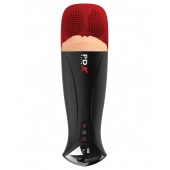 Телесный мастурбатор-вагина в черной колбе с вибрацией Fuck-O-Matic Pro XL - Pipedream - в Кисловодске купить с доставкой