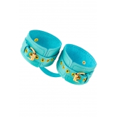 Голубые однослойные кожаные оковы - Pecado - купить с доставкой в Кисловодске