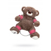 Бондажный набор: бурый мишка с розовыми оковами и наручниками - Pecado - купить с доставкой в Кисловодске