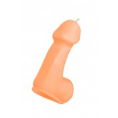 Оранжевая свеча в форме пениса - 47 гр. - Pecado - купить с доставкой в Кисловодске