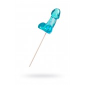 Голубой леденец в форме члена со вкусом блю кюрасао - 80 гр. - Sosuчki - купить с доставкой в Кисловодске