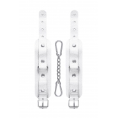 Белые узкие наручники-браслеты со скруглёнными углами - Pecado - купить с доставкой в Кисловодске