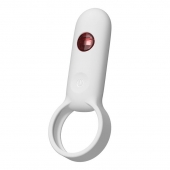 Белое эрекционное виброкольцо с пультом ДУ - Youvic - в Кисловодске купить с доставкой