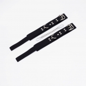 Черные кожаные оковы с регулируемыми ремешками - Crazy Handmade - купить с доставкой в Кисловодске