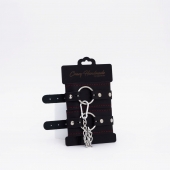 Черно-красные кожаные оковы - Crazy Handmade - купить с доставкой в Кисловодске