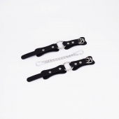 Черные кожаные наручники с кольцом - Crazy Handmade - купить с доставкой в Кисловодске