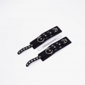 Черные кожаные наручники Sex - Crazy Handmade - купить с доставкой в Кисловодске