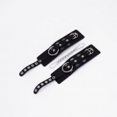 Черные кожаные наручники Sex - Crazy Handmade - купить с доставкой в Кисловодске
