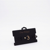 Черный кожаный ошейник с золотистой фурнитурой - Crazy Handmade - купить с доставкой в Кисловодске