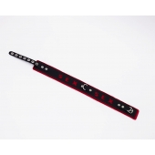 Черно-красный ошейник Sex - Crazy Handmade - купить с доставкой в Кисловодске