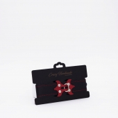 Черный ошейник с красным декором и строчкой - Crazy Handmade - купить с доставкой в Кисловодске