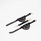 Черные оковы с золотистой фурнитурой - Crazy Handmade - купить с доставкой в Кисловодске