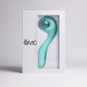 Бирюзовый вибромассажёр с деликатными токами - Youvic - купить с доставкой в Кисловодске