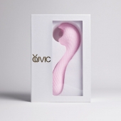 Розовый вибромассажёр с деликатными токами - Youvic - купить с доставкой в Кисловодске