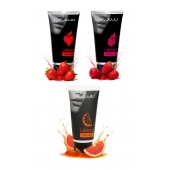 Набор из 3 съедобных лубрикантов JUJU (клубника, малина, грейпфрут) - JuJu - купить с доставкой в Кисловодске