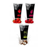 Набор из 3 съедобных лубрикантов JUJU (клубника, малина, кокос) - JuJu - купить с доставкой в Кисловодске