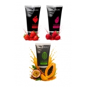 Набор из 3 съедобных лубрикантов JUJU (клубника, малина, тропические фрукты) - JuJu - купить с доставкой в Кисловодске