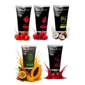 Набор из 5 съедобных лубрикантов JUJU (клубника, малина, тропические фрукты, вишня, кокос) - JuJu - купить с доставкой в Кисловодске
