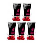 Набор из 5 съедобных лубрикантов JUJU со вкусом малины - JuJu - купить с доставкой в Кисловодске