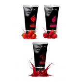 Набор из 3 съедобных лубрикантов JUJU (клубника, малина, вишня) - JuJu - купить с доставкой в Кисловодске
