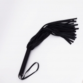 Черный кожаный флоггер - 45 см. - Crazy Handmade - купить с доставкой в Кисловодске