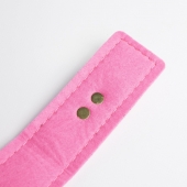 Черно-розовый ошейник с золотистой фурнитурой - Crazy Handmade - купить с доставкой в Кисловодске