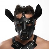 Черная кожаная маска «Собака» - Crazy Handmade - купить с доставкой в Кисловодске