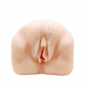 Телесный мастурбатор-вагина с оволосением и вибрацией - Baile - в Кисловодске купить с доставкой