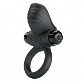 Черное эрекционное кольцо с вибрацией Adrien - Baile - в Кисловодске купить с доставкой