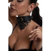 Фигурный чокер с узорами и золотистой фурнитурой - Crazy Handmade - купить с доставкой в Кисловодске