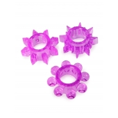 Набор из 3 лиловых эрекционных колец различной формы - Erowoman-Eroman - в Кисловодске купить с доставкой