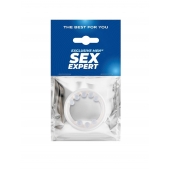 Эрекционное кольцо со стимулирующими шариками сверху и снизу - Sex Expert - в Кисловодске купить с доставкой