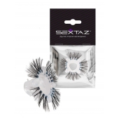 Эластичное эрекционное кольцо с черными «ресничками» - Sextaz - в Кисловодске купить с доставкой