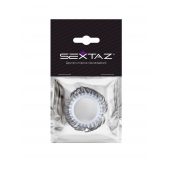Эластичное эрекционное колечко с черными «ресничками» - Sextaz - в Кисловодске купить с доставкой