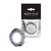 Эластичное эрекционное колечко с черными «ресничками» - Sextaz - в Кисловодске купить с доставкой