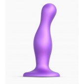 Фиолетовая насадка Strap-On-Me Dildo Plug Curvy size M - Strap-on-me - купить с доставкой в Кисловодске