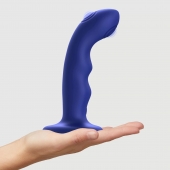 Синяя насадка-стимулятор Strap-On-Me Tapping Dildo Wave - Strap-on-me - купить с доставкой в Кисловодске