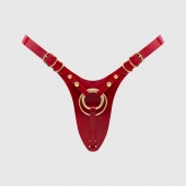 Красный пояс для фиксации насадок Strap-On-Me Leatherette Harness Fabulous - Strap-on-me - купить с доставкой в Кисловодске