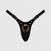 Черный пояс для фиксации насадок Strap-On-Me Leatherette Harness Fabulous - Strap-on-me - купить с доставкой в Кисловодске